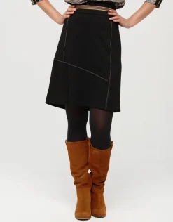 Jupe maille milano noire