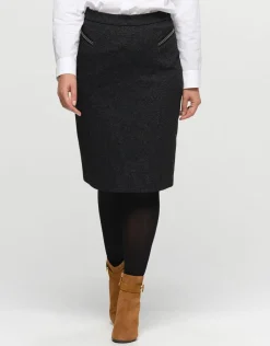 Jupe milano noire et gris