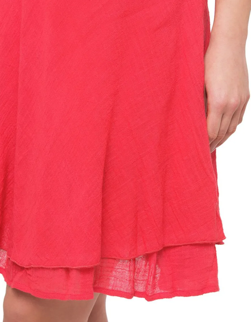 Jupe rouge coton