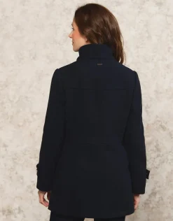 Manteau laine marine