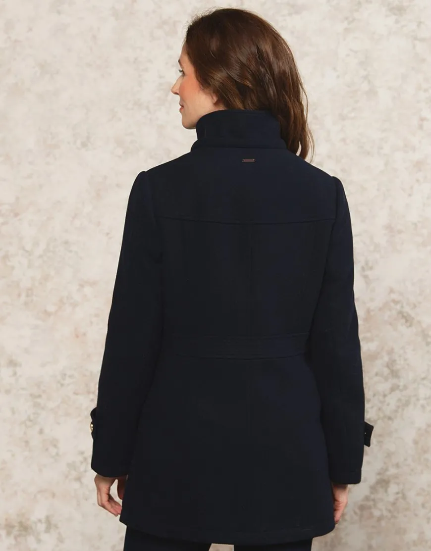 Manteau laine marine