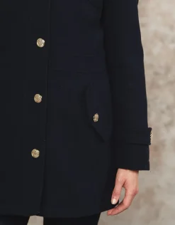 Manteau laine marine