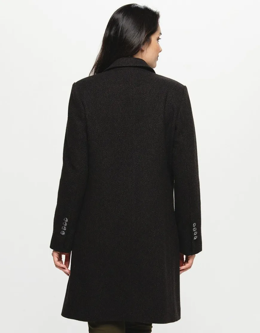 Manteau laine marron