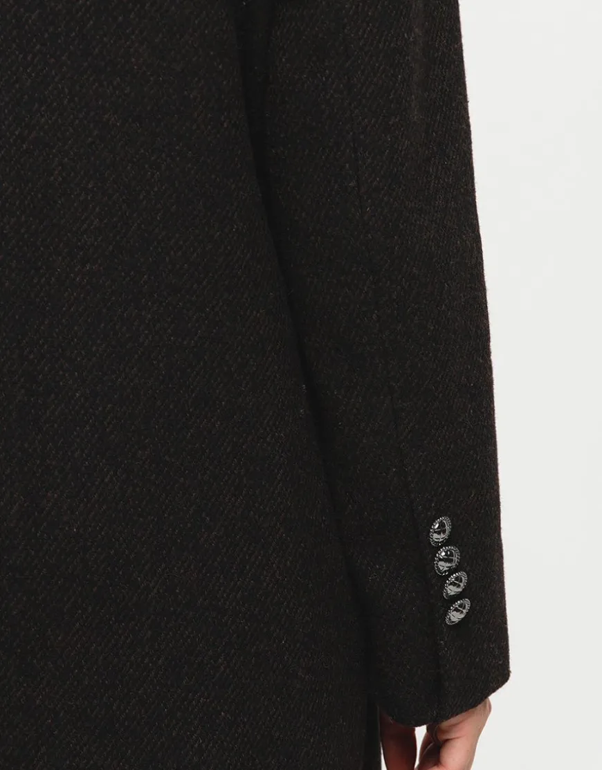 Manteau laine marron