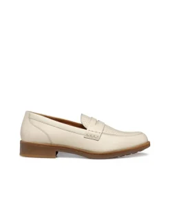 Mocassin cuir lisse beige GEOX