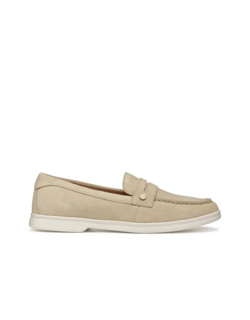 Mocassin léger daim beige GEOX