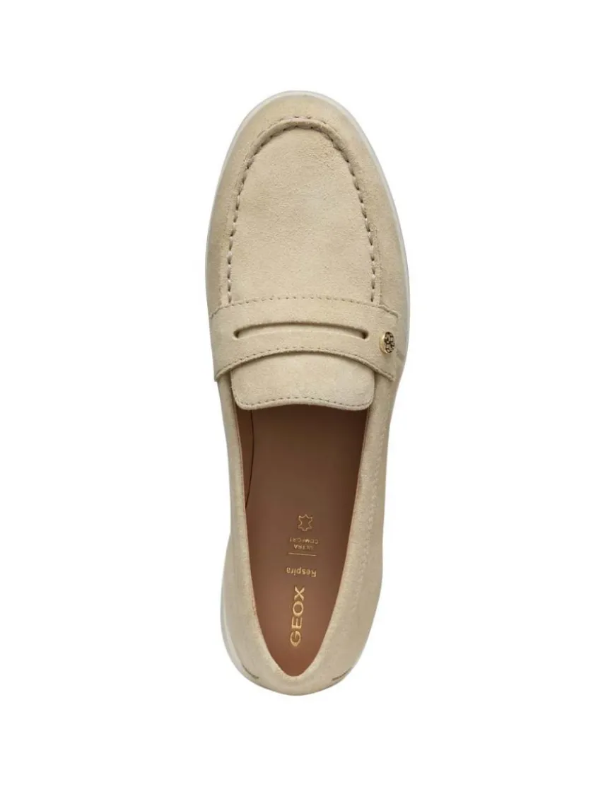 Mocassin léger daim beige GEOX