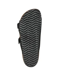 Mule compensée cuir noir GEOX