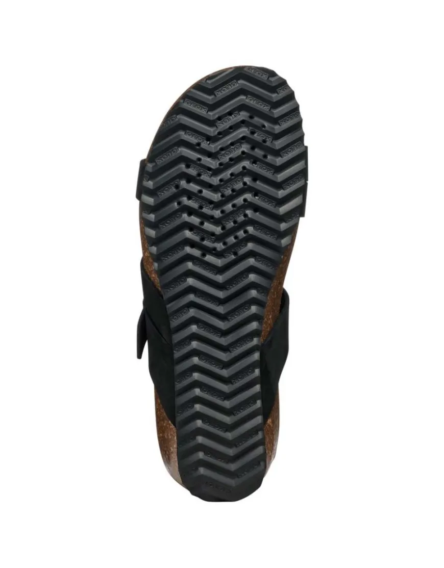 Mules hautes cuir noir GEOX