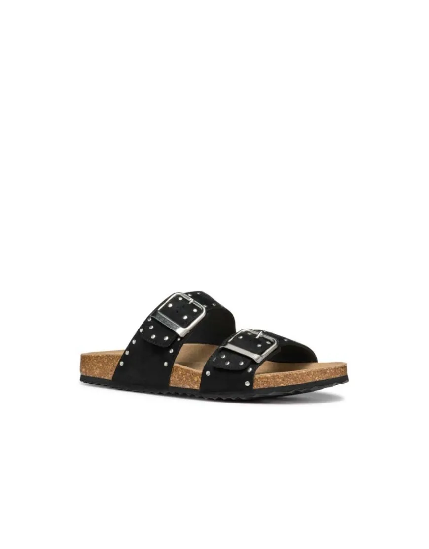 Mules plates noir GEOX