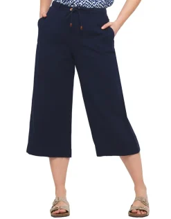Pantacourt marine coton