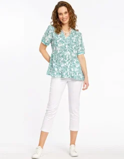 Pantacourt stretch blanc