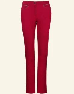 Pantalon 5 poches rouge