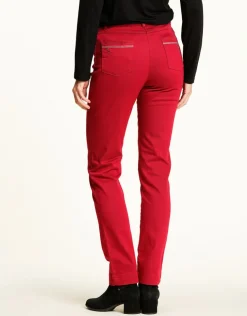 Pantalon 5 poches rouge