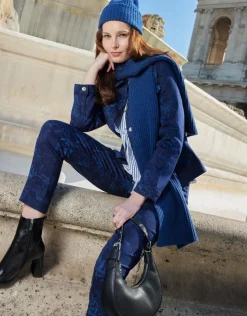 Pantalon bleu motifs 7/8e