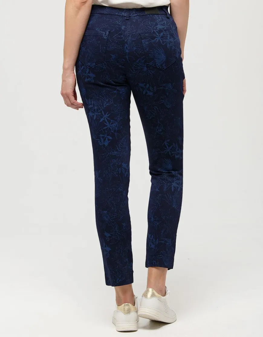 Pantalon bleu motifs 7/8e