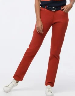 Pantalon coton terracotta