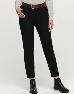 Pantalon 7/8e noir motifs