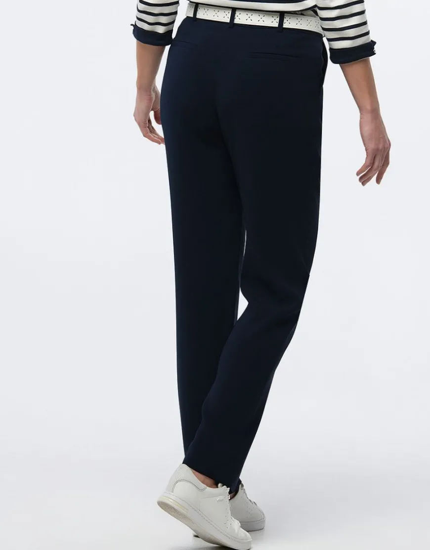 Pantalon en crêpe marine