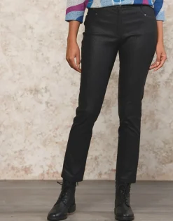 Pantalon enduit noir