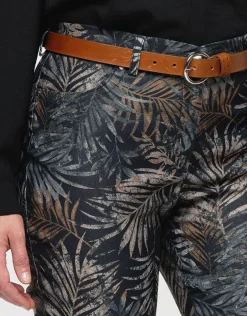 Pantalon imprimé feuilles