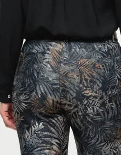 Pantalon imprimé feuilles