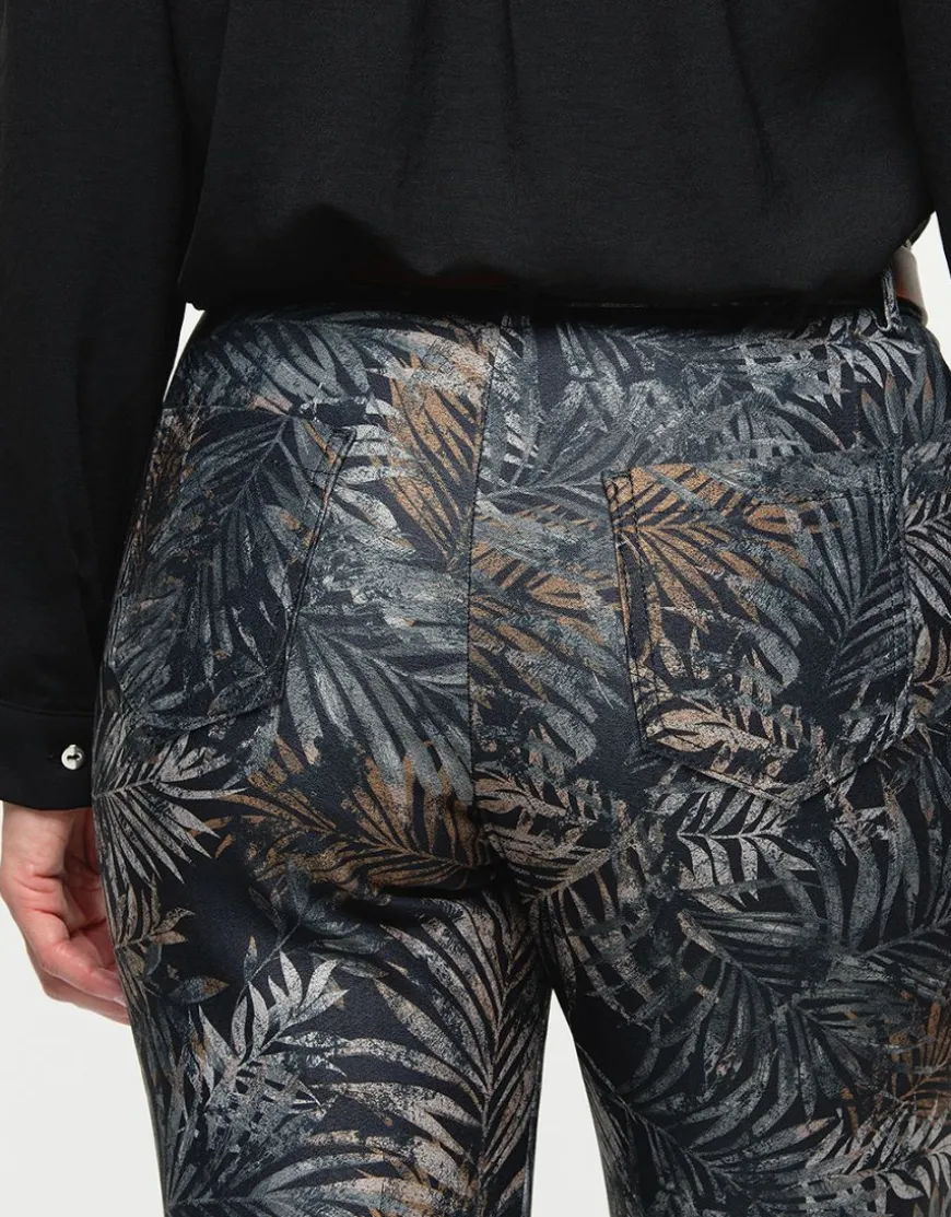 Pantalon imprimé feuilles