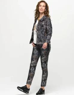 Pantalon imprimé feuilles