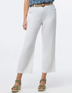 Pantalon lin blanc 7/8ème