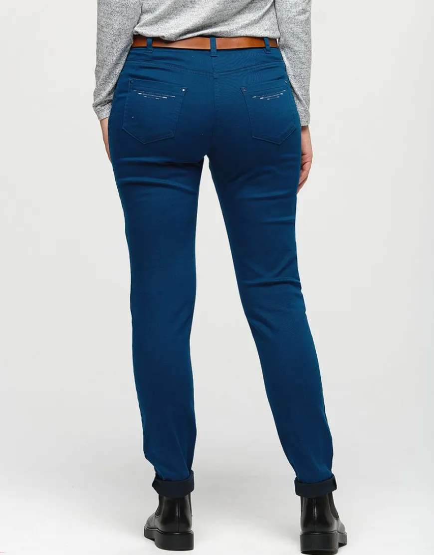Pantalon slim bleu