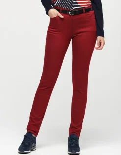 Pantalon slim rouge