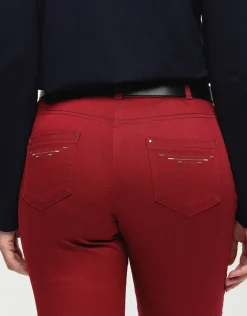 Pantalon slim rouge