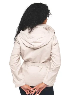 Parka mi-longue beige