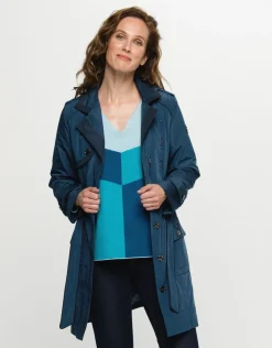 Parka trench bleu