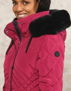 Parkas mi- longue fushia