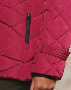 Parkas mi- longue fushia