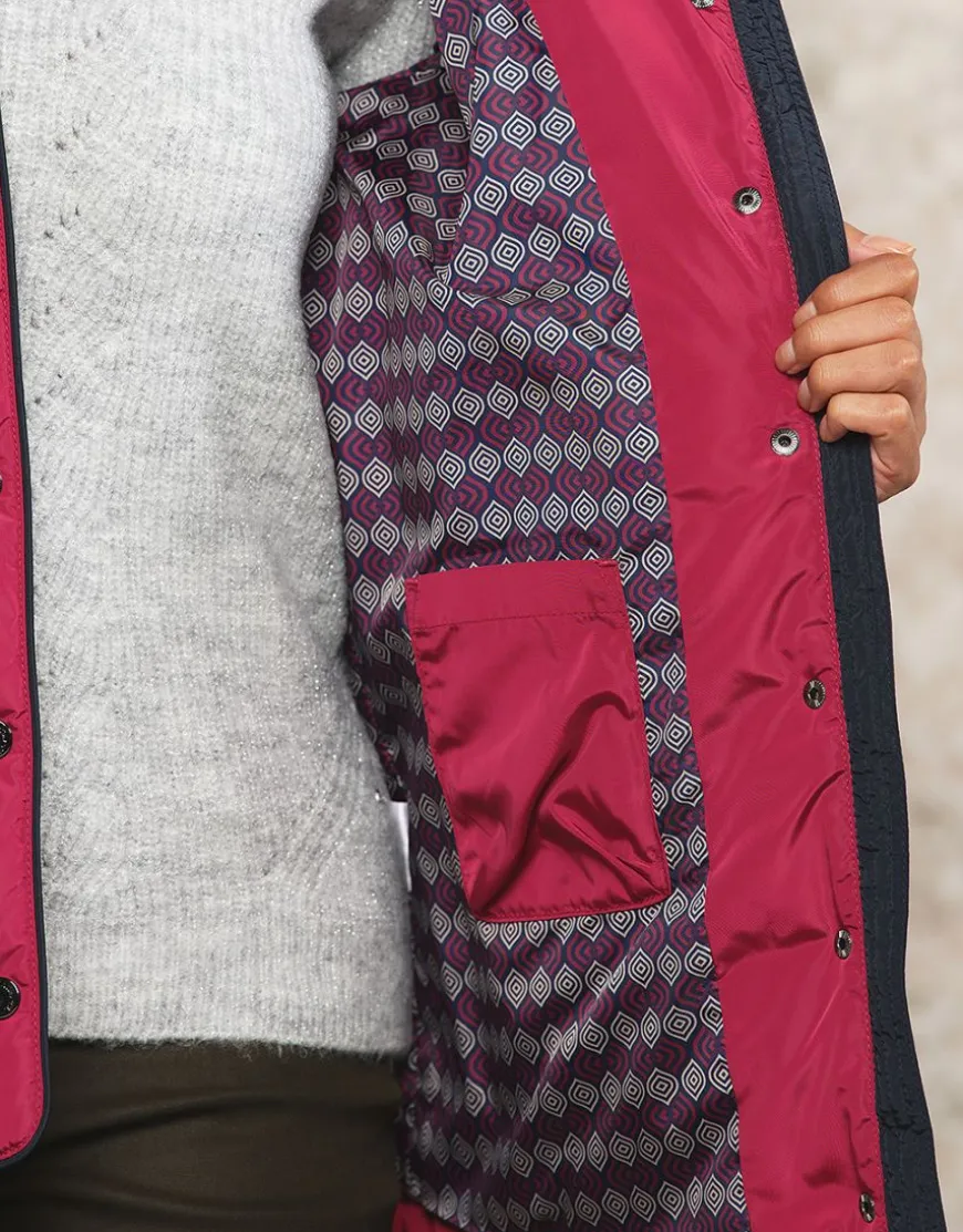 Parkas mi- longue fushia
