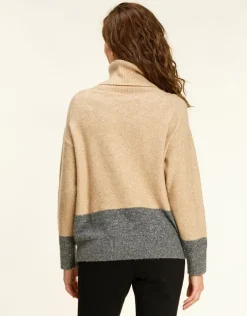 Pull ample col roulé