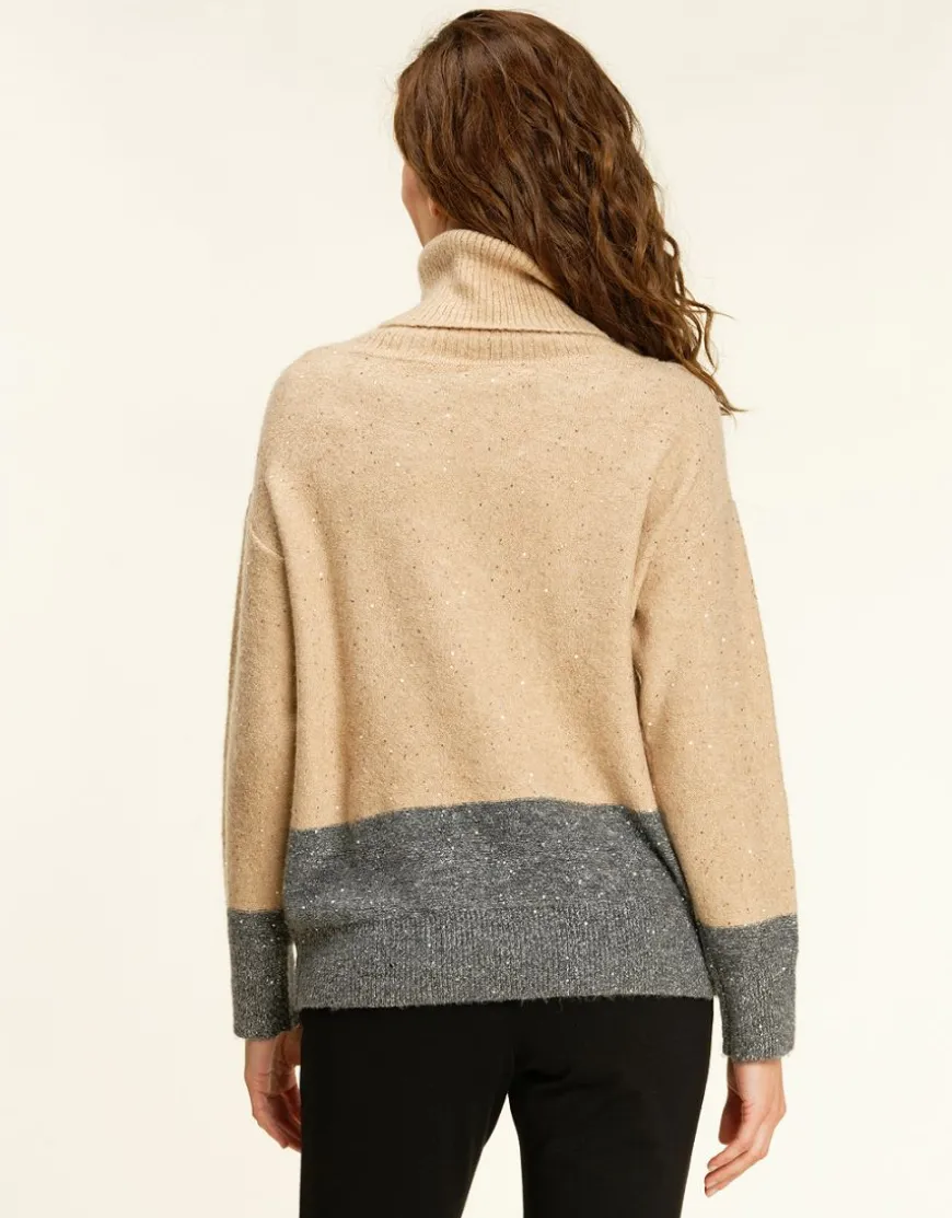 Pull ample col roulé