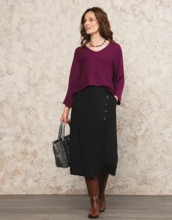 Pull ample irisé violet