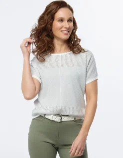 Pull argent manche courte