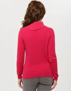 Pull rose laine cachemire