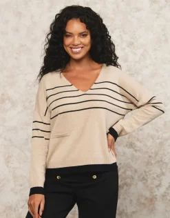Pull V laine et cachemire