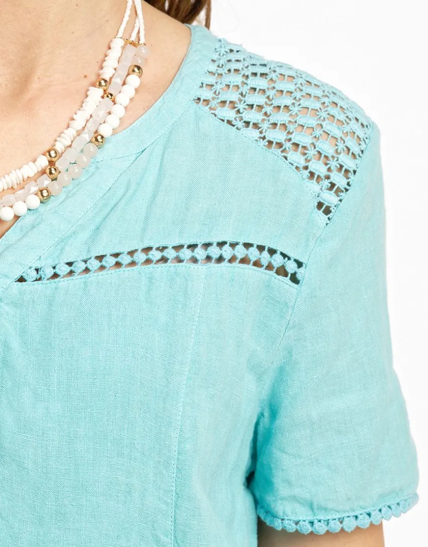 Robe 100% LIN menthe