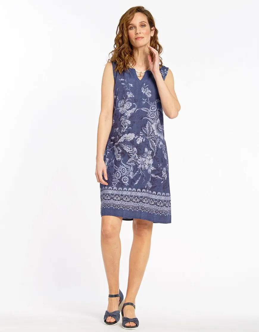 Robe bleue légère imprimé