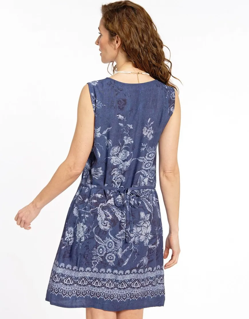 Robe bleue légère imprimé