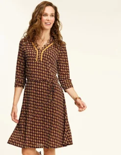 Robe bordeaux doré