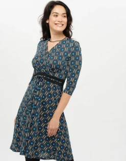 Robe cache-coeur bleue