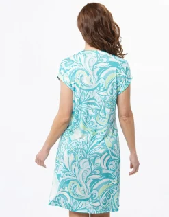 Robe chic imprimé bleu