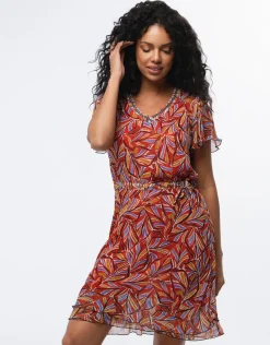 Robe chic imprimé rouge